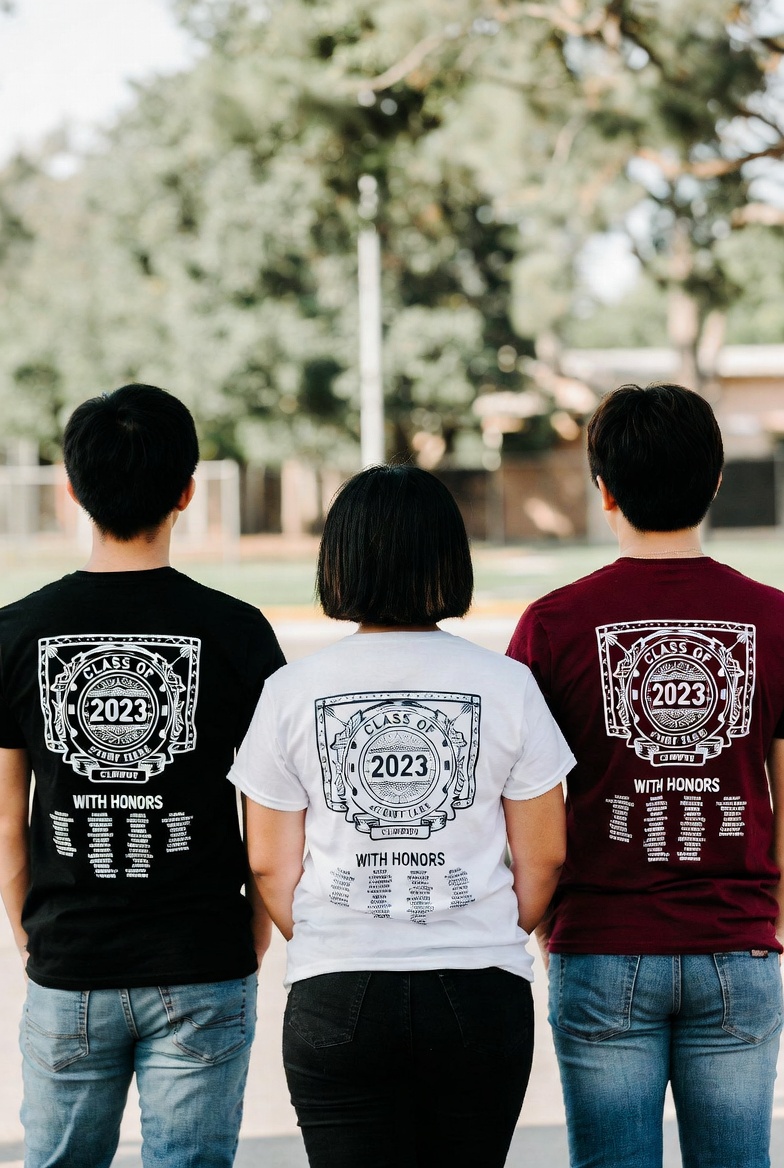 Abi-Shirts drucken — individuelle Abschluss-Shirts mit eurem Motto