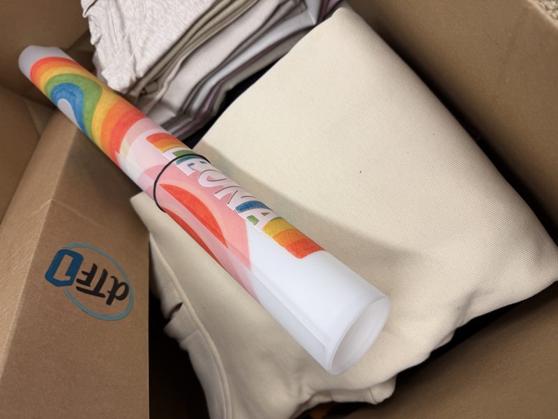 DTF1-Paket mit Transfer und Blanko-Textil – kombinierte Lieferung