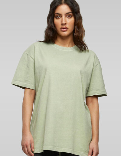 Ladies Oversized Acid Wash Tee