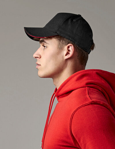 EarthAware® Classic Organic Cotton 5 Panel Cap - Sandwich Peak