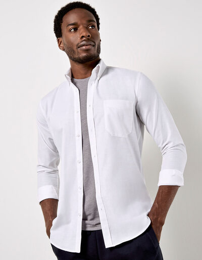 Men`s Slim Fit Workwear Oxford Shirt Long Sleeve