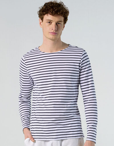 Men´s Long Sleeve Striped T-Shirt Marine