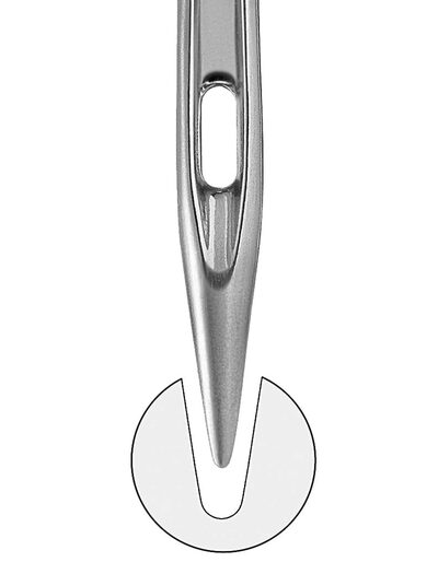 Nadeln 65er mit halbrunder Spitze (100 Stück)