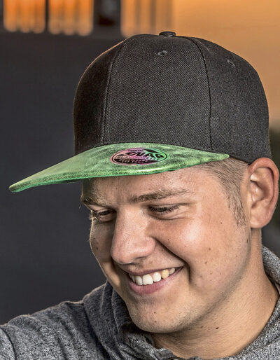 Bronx Flat Glitter Peak Snapback Cap