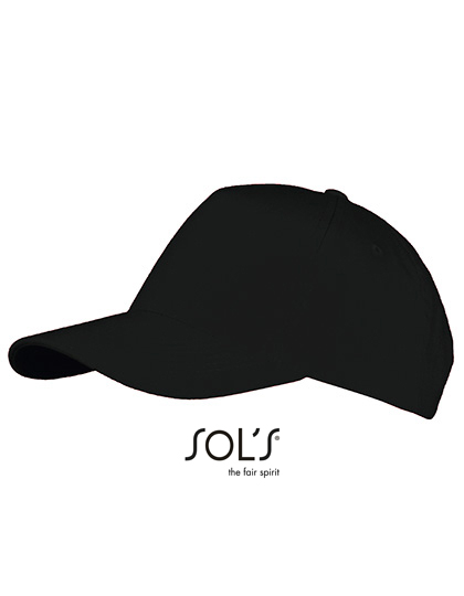 Five Panels Cap Long Beach – Black